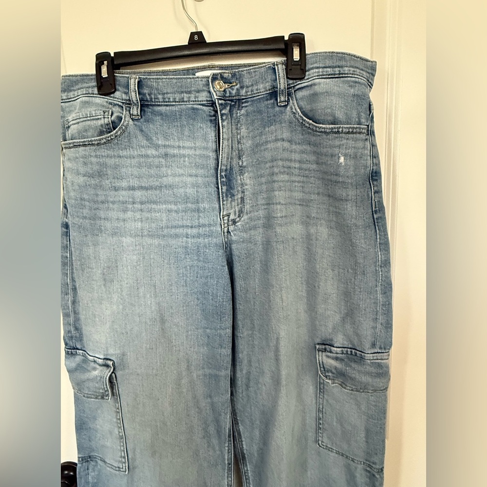 Studio Blue Casual Blue Denim Cargo Pants - Picture 3 of 7